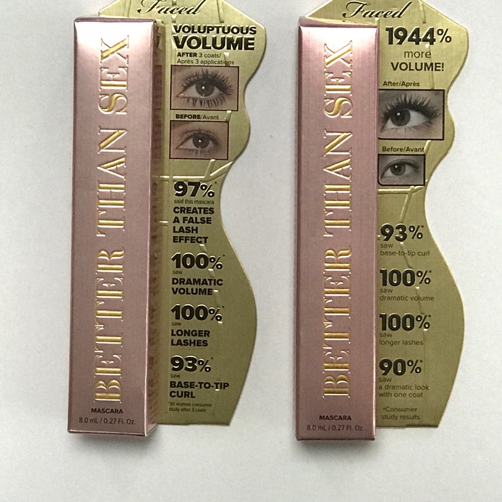 Set 2 Full Size Too Faced Better Than Sex Mascara